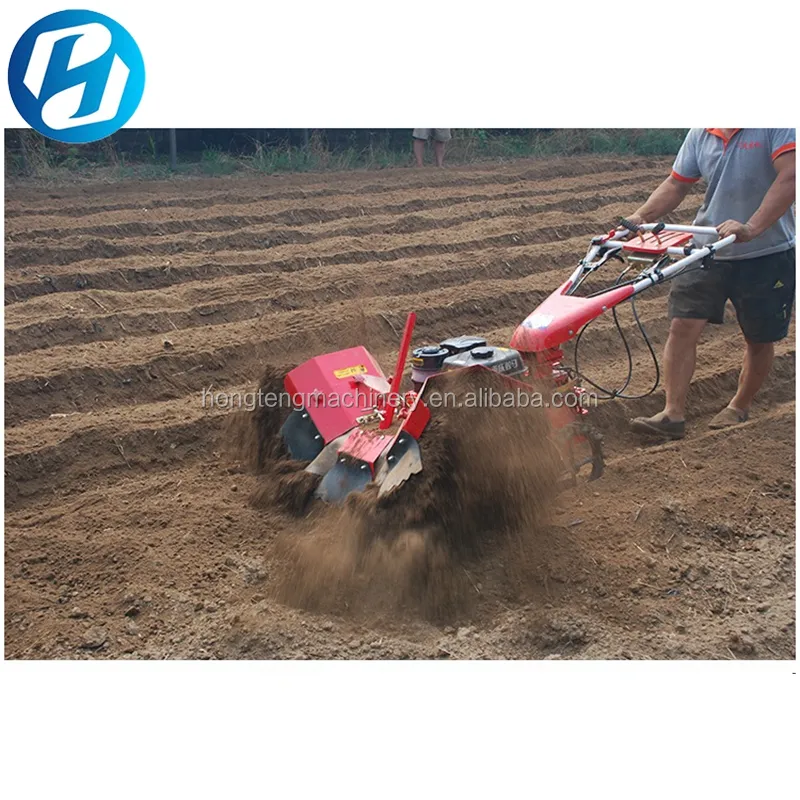 Hongteng farm machinery mini rotary tiller with mini tiller cultivator parts/hand ploughing machine