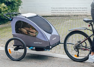 Factory New Design 3で1折りたたみツインベビー自転車トレーラージョガーとベビーカーとEN15918