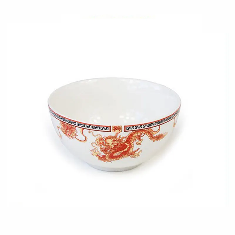 Ciotola di porcellana di ceramica durevole di stampa del drago di vendita calda e zuppa
