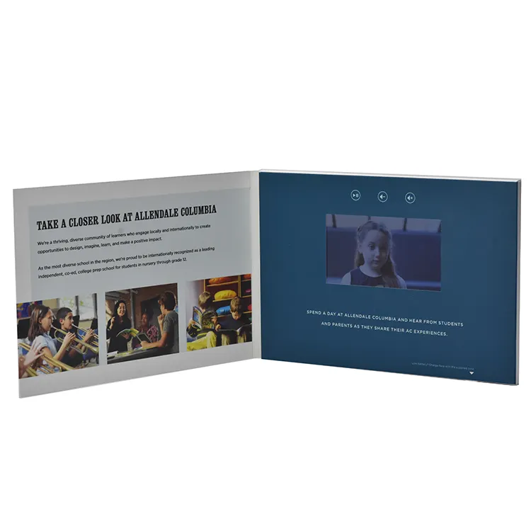 Factory Price Advertising Lcd Video Mailer Brochure Presentation Boxes Lcd Paper Thin Video Brochure