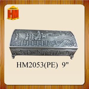 Распродажа, Оловянная Свадебная античная коробка для украшений из цинкового сплава - Product Image 3