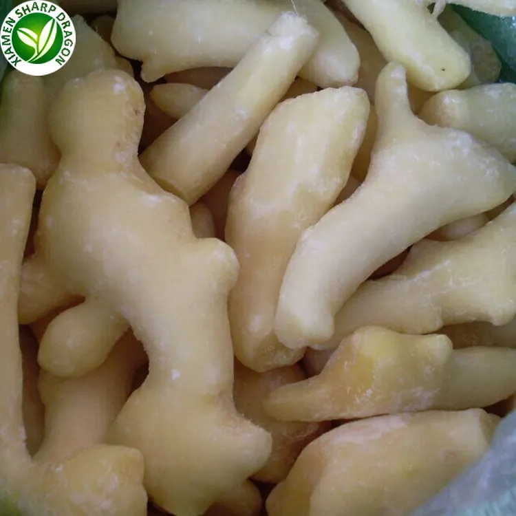 IQF Organic Frozen Whole Fresh Peeled Ginger Roots Cube and garlic Freezing crushed grated ginger minced Wholesale price China