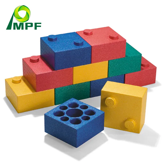 OEM lichtgewicht anti-impact grijpende EPP speelgoed blokken voor kleuterschool