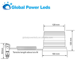 Yüksek güç sarı yanıp sönen Led işaret ışığı led strobe amber 12v 10-30v 24v Led döner uyarı işık - Product Image 6
