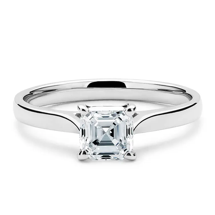 18K withe oro 925 sterling silver solitaire cuscino diamante di fidanzamento anello di diamante prezzo