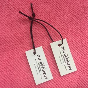 Etiquetas pequeñas de papel para joyería con cuerda elástica, etiqueta oscilante de cartón con cuerda elástica - Product Image 1