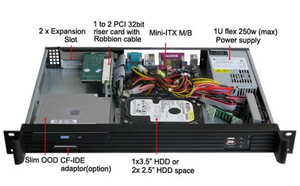 1U siêu nhỏ gọn Rackmount, máy tính để bàn khung gầm/trường hợp chiều sâu 11.8 "chỉ EKI-N130 - Product Image 4
