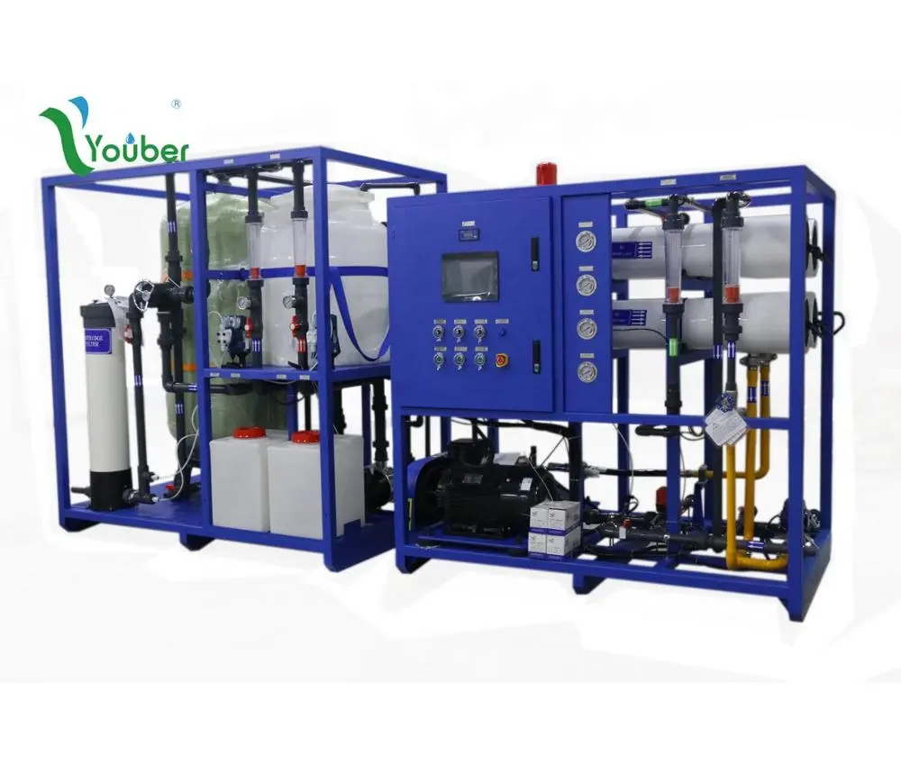 Sistema de desalinización de agua de mar, máquina purificadora de agua salada, 50 toneladas por día