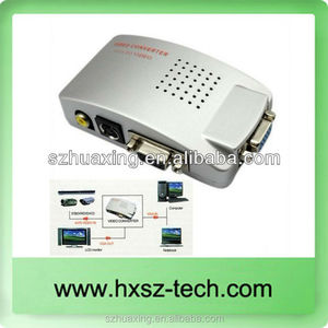Alta resolución de VGA a RCA interruptor convertidor Vga a AV para PC a TV
