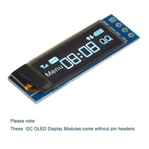 I2C OLED Display Module 0.91 Inch I2C SSD1306 OLED Display Module Blue I2C OLED Screen Driver DC 3.3V ~ 5V für Aduino