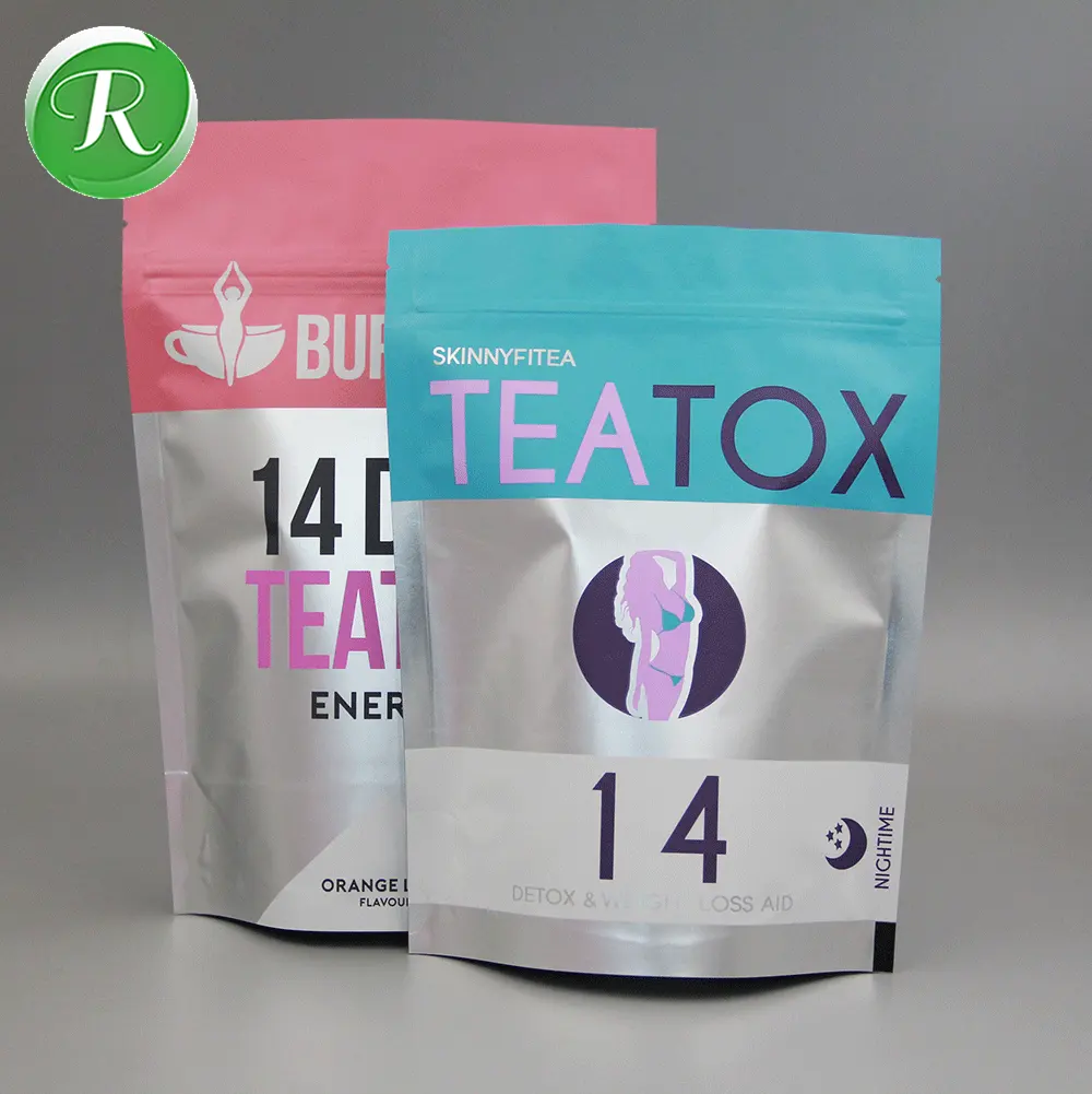 Sachets de thé vides en Nylon imprimé personnalisé, 100 pièces, emballage de thé pour réduire le poids