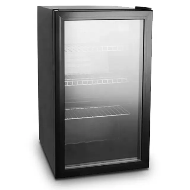 Casier pour réfrigérateur d'hôtel avec porte en verre et bois, tiroir, mini, transparent, économique