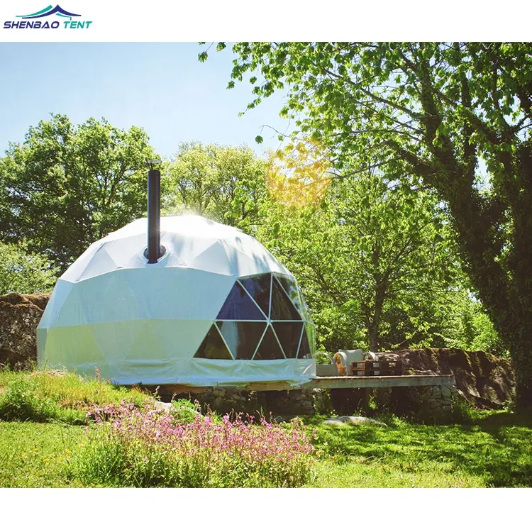 Carpa De Camping geodésica De Pvc blanco De alta calidad, carpa domo, casa para eventos al aire libre