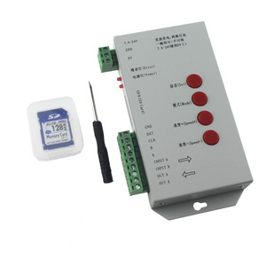 T1000S RGB LED Configurabile Programmabile HA CONDOTTO La Striscia Pixel Controller con Scheda SD Per Ws2811, WS2812B ect Dreamcolor LED Luci - Product Image 1