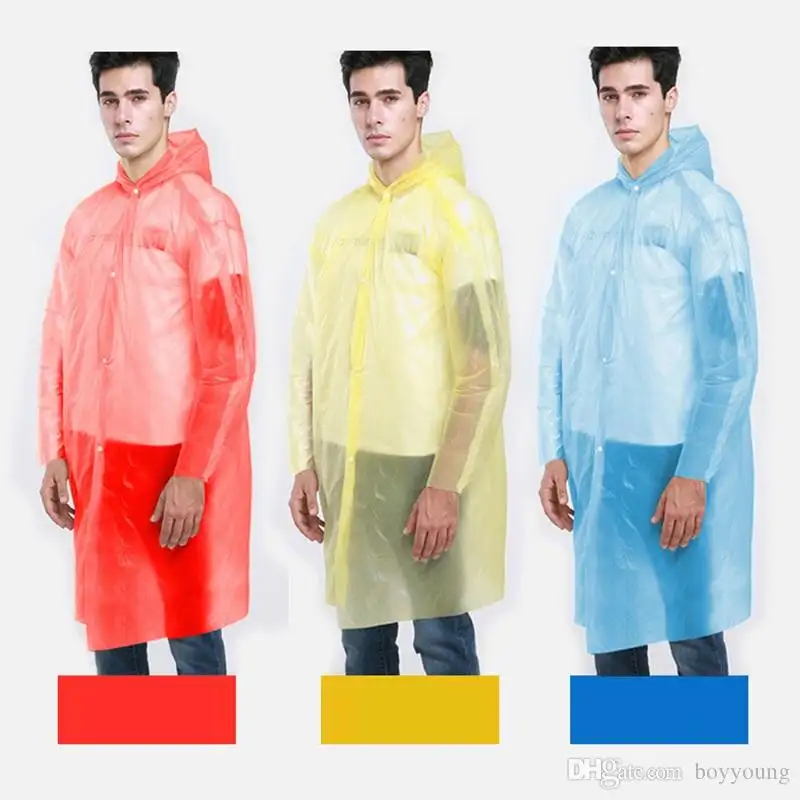 Plastics Disposable Rain Cover Outdoor Tourist Raincoat
