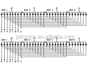 Jstronic Aufputz uhr 0,39 "Zoll 4-stelliges <span class=keywords><strong>7</strong></span>-<span class=keywords><strong>Segment</strong></span>-SMD-LED-<span class=keywords><strong>Display</strong></span>