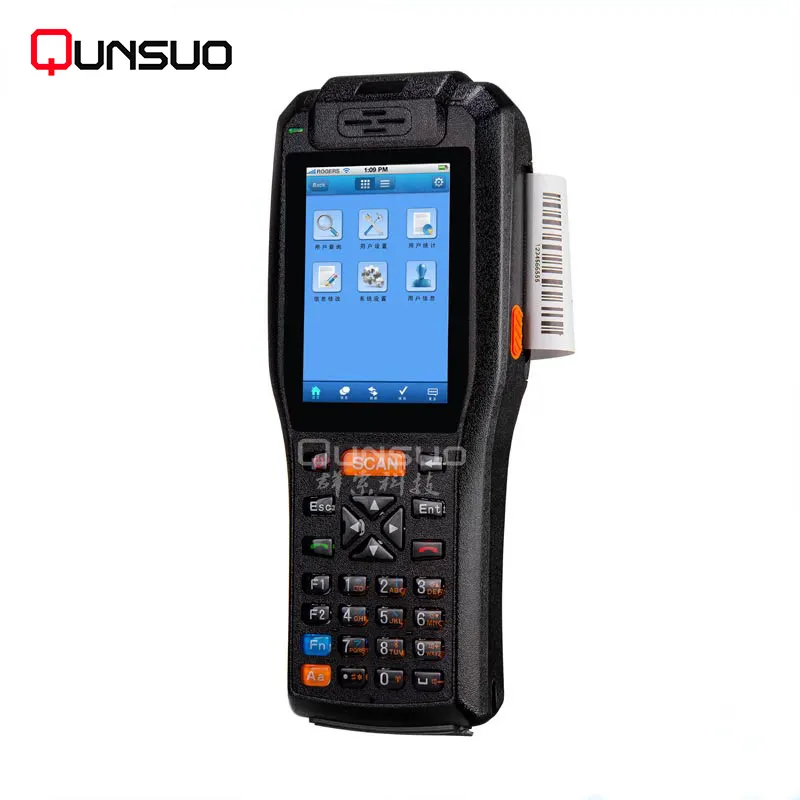 Android tragbare industrielle robuste PDA Wireless Terminal Smartphone Barcode-Scanner im Drucker eingebaut