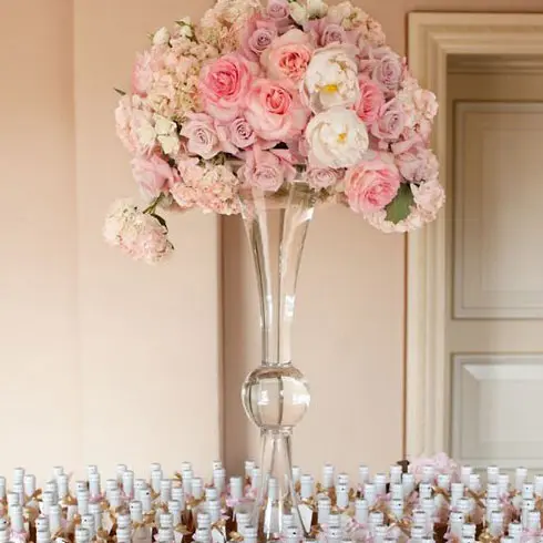 Unik Vas Kaca Pernikahan Acara Pesta Centerpieces untuk Bunga Segar Bola