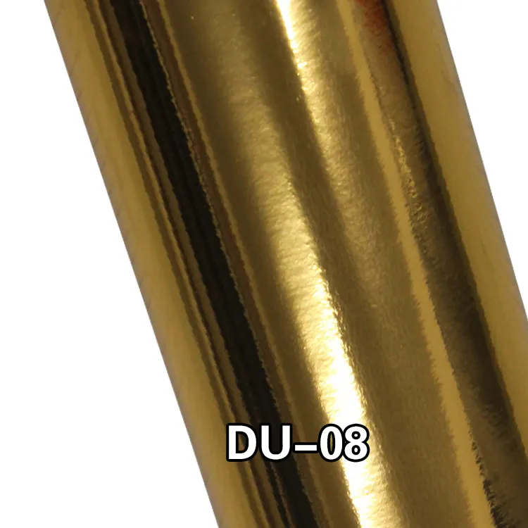 High Quality Air Free Bubble 1.52x18m Stretchable Chrome Mirror Gold Car Cover Wrap Vinyl Film Wrapping Sticker Paper Roll