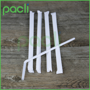 可生物降解的pa饮用吸管透明单独包裹塑料吸管 - Product Image 3