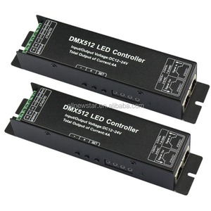 4 канала 4 * светодио дный 4A светодиодный цифровой дисплей rgbw dmx контроллер DMX 512 декодер драйвер 12 В в-В 24 В DMX512 контроллер