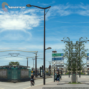 Sparco 6M 8M 10M 12M <strong>Aluminium</strong>/stainless Steel/galvanized Steel European Style Round Street Light Pole Earthing