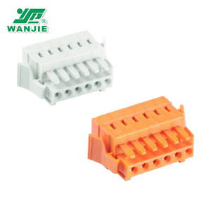 Wanjie 3.5mm Pitch Multi <strong>Connection</strong> System Female Connectors with <strong>Terminal</strong> <strong>Block</strong> with Fixing Flanges WJ0201-02 - Product Image 1