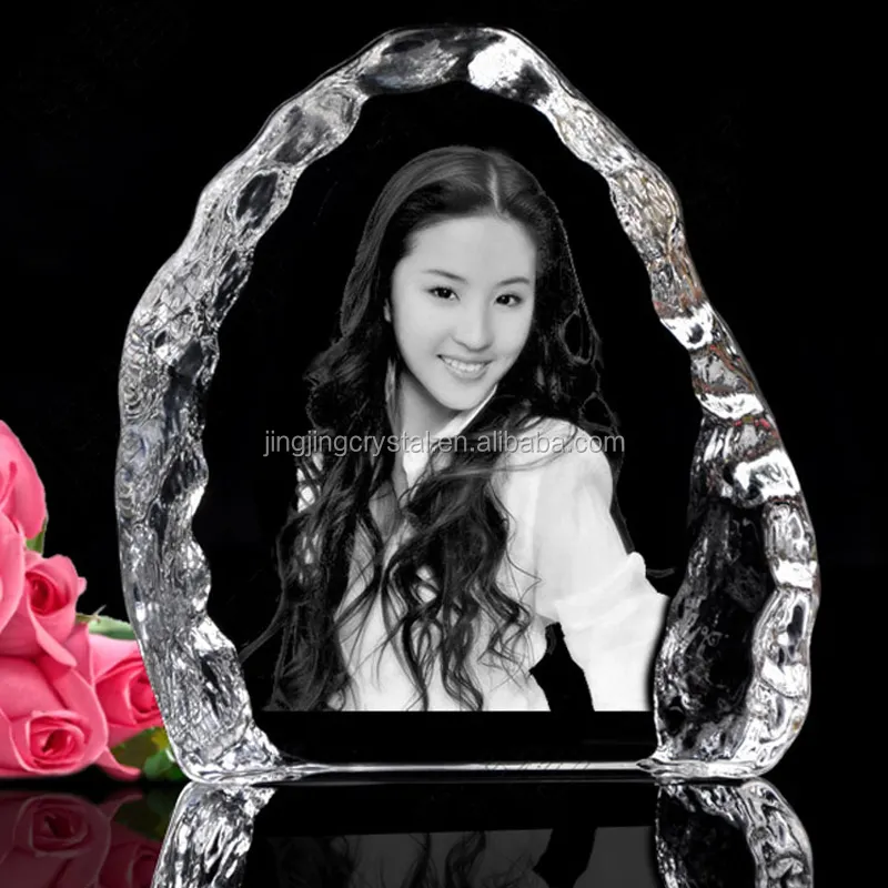 Di cerimonia nuziale di cristallo doppio foto/cornice per gli amanti made in china