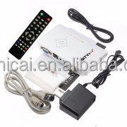 HD 1080P LCD/CRT VGA/AV externo TV PC BOX programa analógico receptor sintonizador HDTV cena + altavoz para DVD/PDP/PS2 con control remoto - Product Image 6