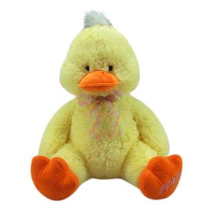 8.5&quot; Yellow Soft Plush Toys <strong>Duck</strong> With Ribbon Bow