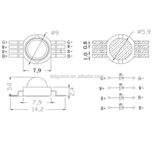 הסיטונאי 4w <span class=keywords><strong>8w</strong></span> 12w 4in1 rgbw הוביל שבב בשימוש לתאורת במה