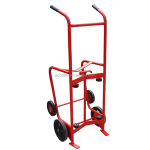 Steel Mesh Dump <strong>Cart</strong> for Transport Red Four-Wheel Oil Drum <strong>Cart</strong> with OEM Support