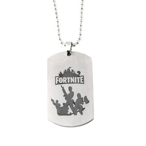 New Product Fornite Games Keychain Metal Letter Necklace Wholesale