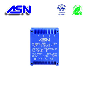 6VA UI30/10.5薄型フラットカプセル化PCBマウントトランス