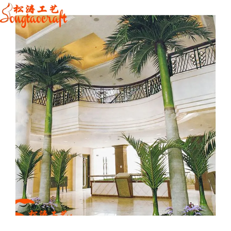 High quality large inflatable palm tree island of outdoor palm tree artificial plastic palm for decoration