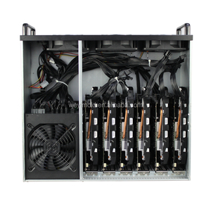 Funda de servidor de ordenador, carcasa de sistema 6 GPU, 4u, chasis de pc con placa base para tarjetas gráficas