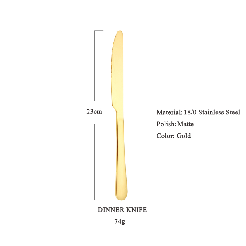 Cuchillo de la cena del oro