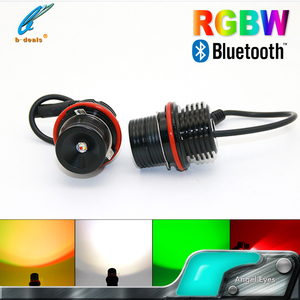 CE işareti 20W RGBW LED Angel Eyes Marker BMW e60 e83 e39 12V alüminyum plastik LED lamba telefon kontrolü ile Cree ışık kaynağı - Product Image 5
