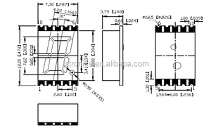 Display SMD a una cifra JSTRONIC a 7 segmenti a 0.3 pollici 3012 FND SMT Display a sette segmenti a LED