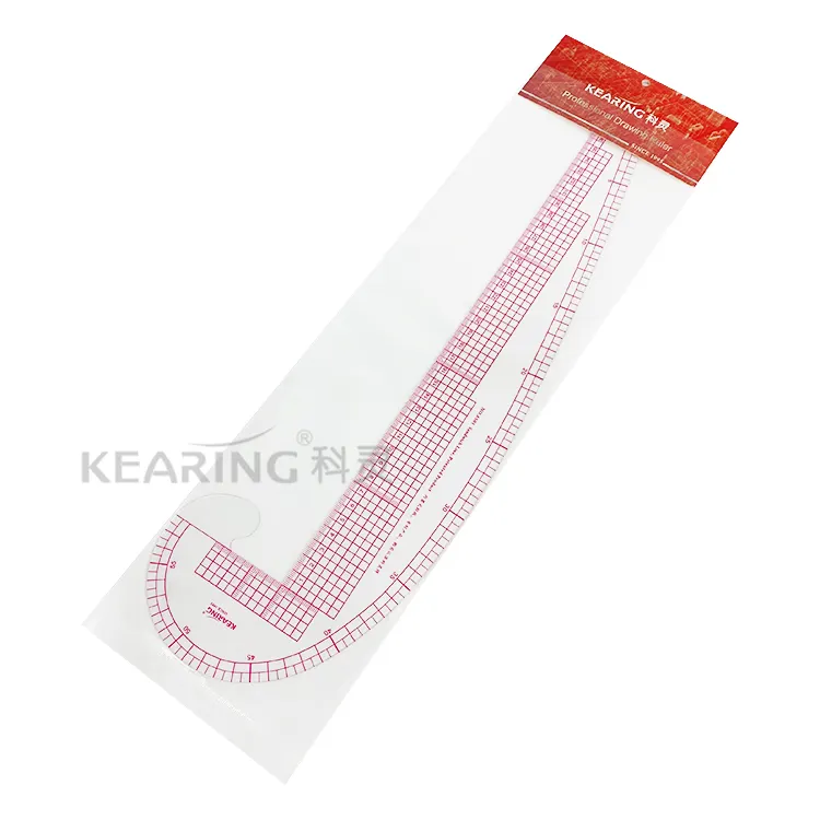 Keling régua de modelo em forma de forma vary, curva para costura, design de padrão #6501, 58cm