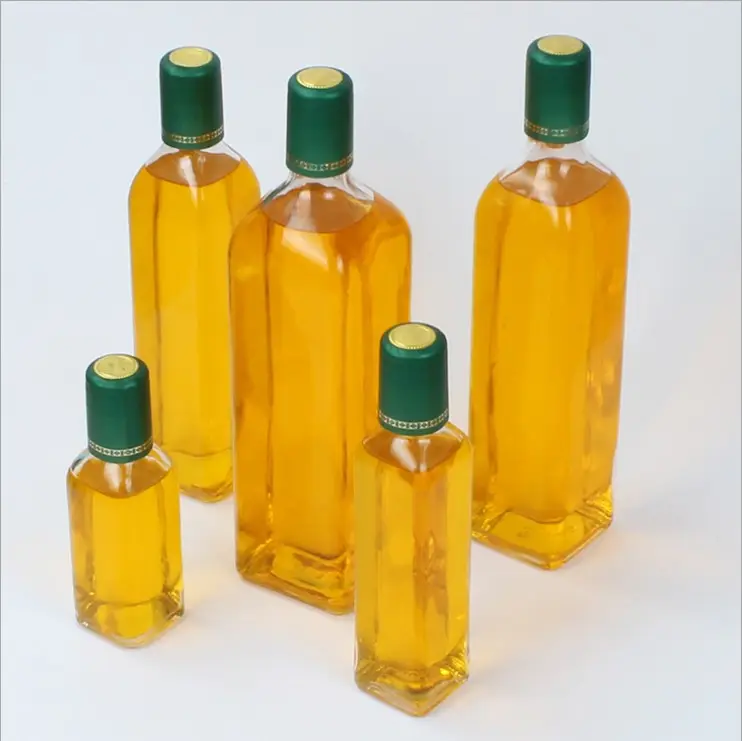 Wholesale 100ml 250 Ml 500 Ml 750 Ml 1000 Ml clear glass cooking olive oil bottles