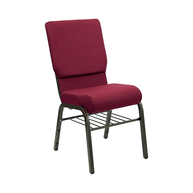 Metal usado barato por atacado empilhável bloqueio mobiliário cadeira da igreja