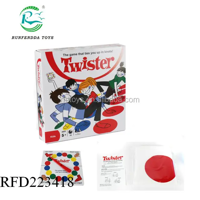 Clásico juego Twister que te ata en nudos de peluche divertido regalo familia