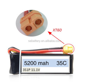 RC 电池组 LiPO 11.1 V 5200 mAh 3 S 连续高速率 35C Quadcopter 无人机 - Product Image 2