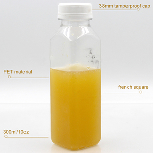 卸売300mlスクエアプラスチックペットボトルジュース用 - Product Image 2