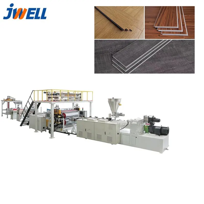 High quality Plastic Vinyl SPC PVC Calcium floor interlocking tile extrusion machine conical twin screw extruder