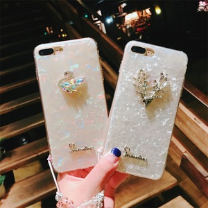 高級クリスタル6 7 8プラスx tpu imd用アップルアクセサリー