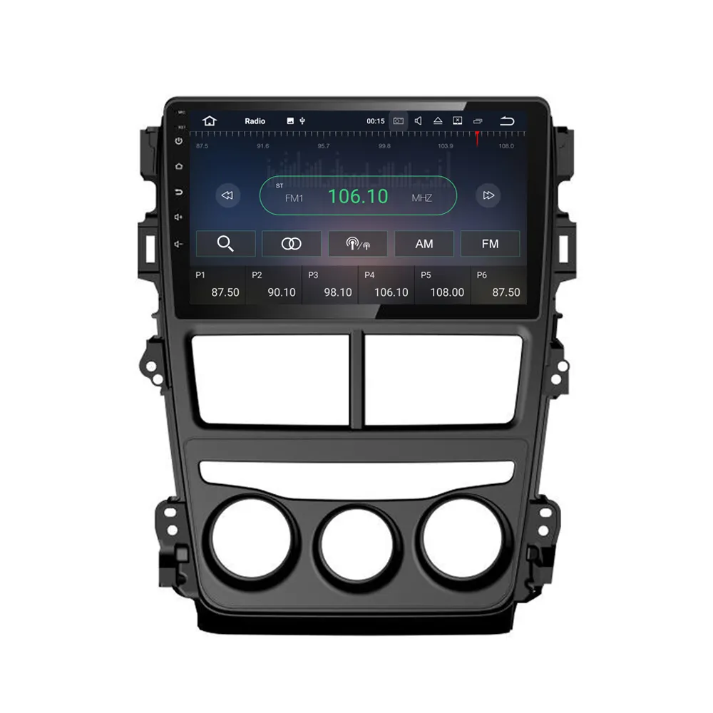 2 din 9 "polegadas Centro de Mídia Do Carro DVD Player Para Toyota Vios 2018 Stereo Auto Rádio de Navegação GPS HD full touch
