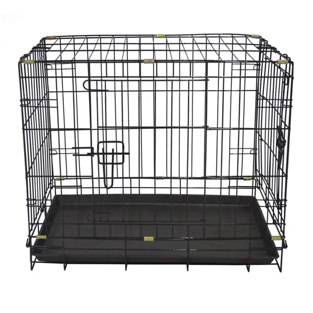 Folding stackable wire pet display dog kennel cage collapsible dog crate for medium sized dog