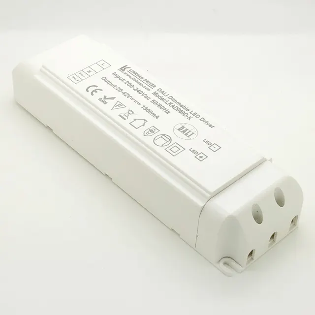 70W CCT adjustable dali ballast constant current 1500mA dali dimmabl led driver for cct adjustable panel light